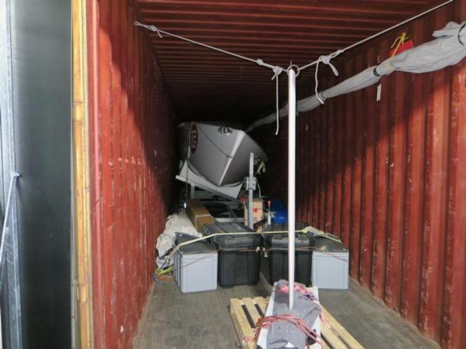 Container with EFG SUI684 ready to be shipped to Miami - Melges 24 World Championship © EFG